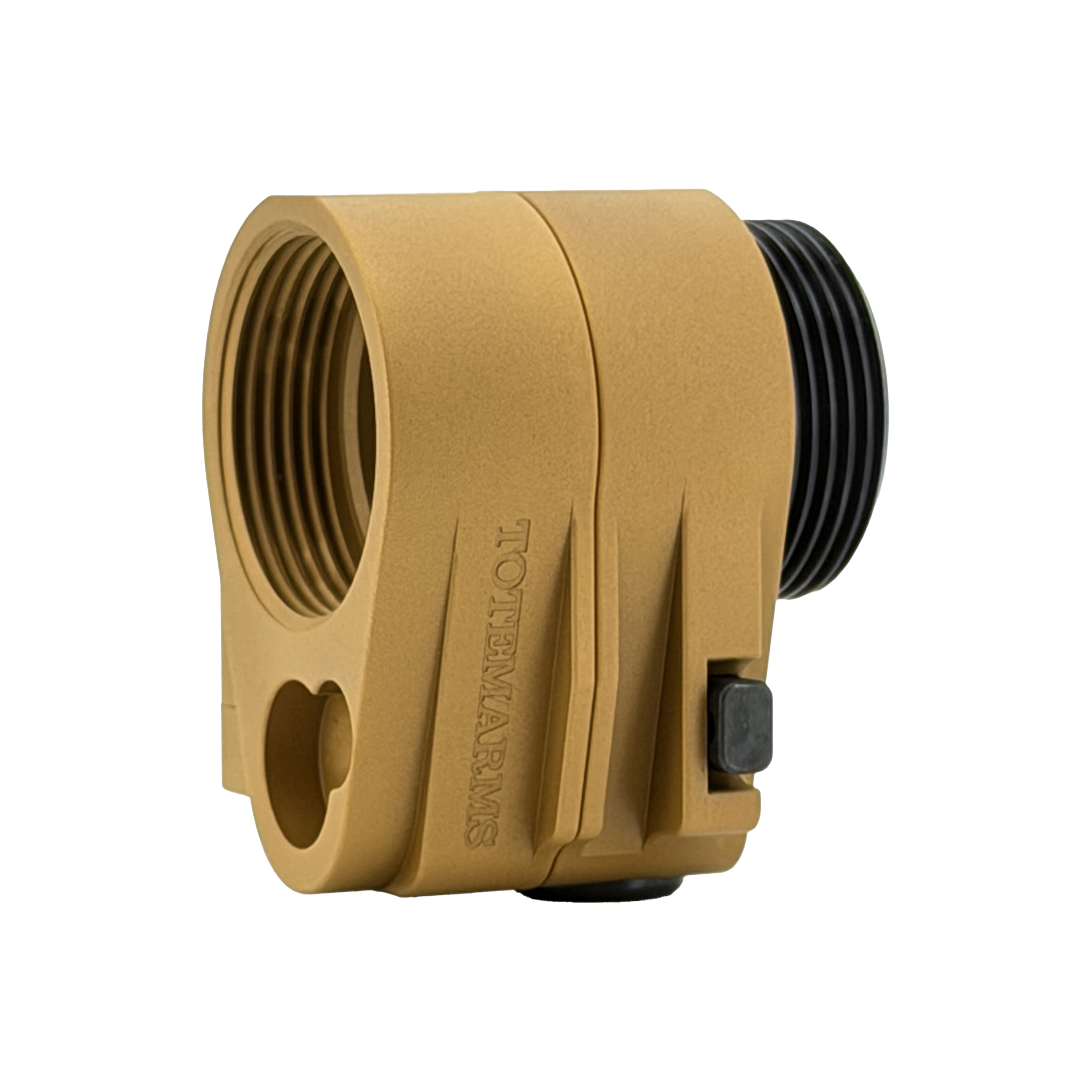 Totem Arms f1 AR Folding Stock Adapter For AR9/10/15,Matte Golden,Engraved Logo and Trademark,9.6oz,5-Axis CNC Machined,Steel Version. - Image 5