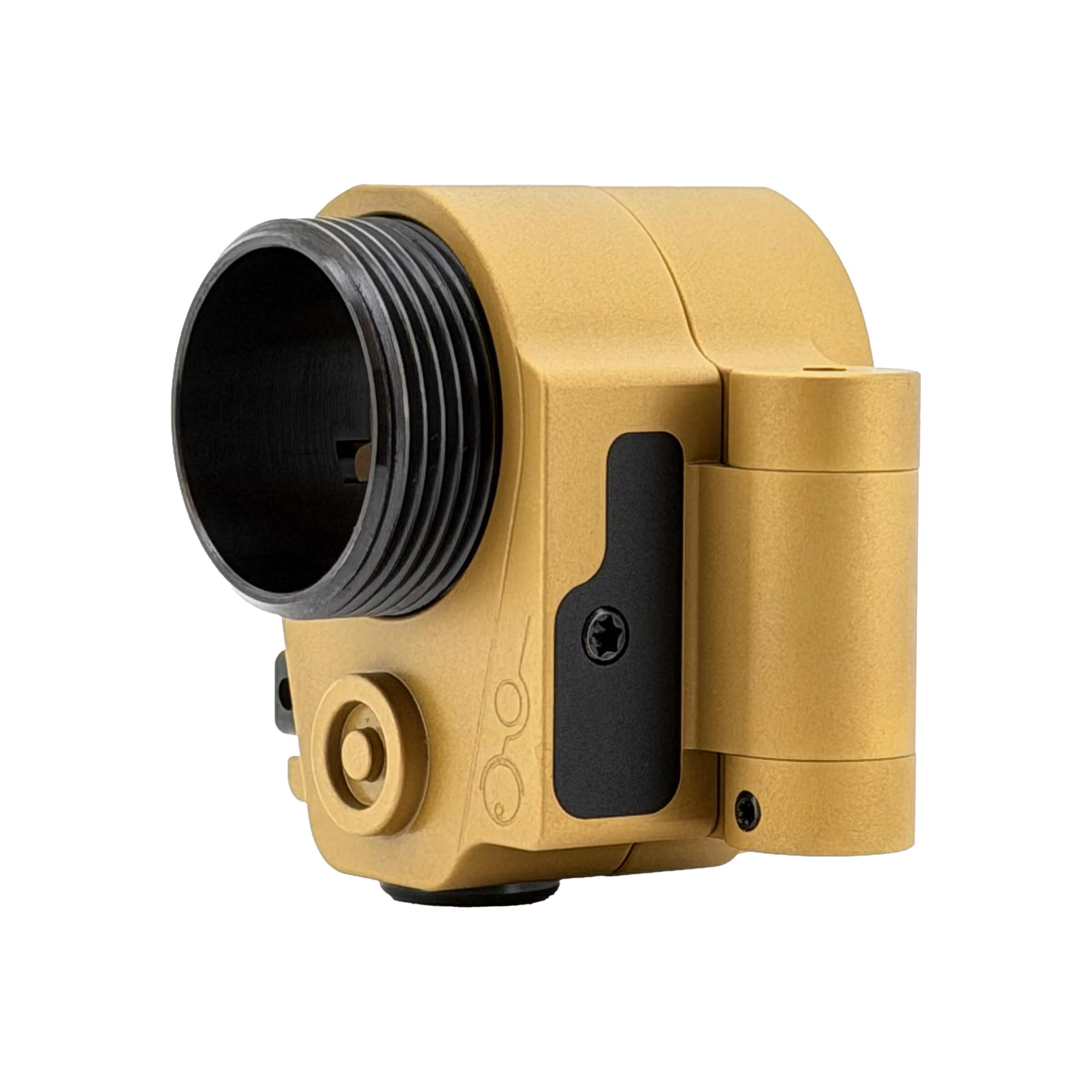Totem Arms f1 AR Folding Stock Adapter For AR9/10/15,Matte Golden,Engraved Logo and Trademark,9.6oz,5-Axis CNC Machined,Steel Version. - Image 8