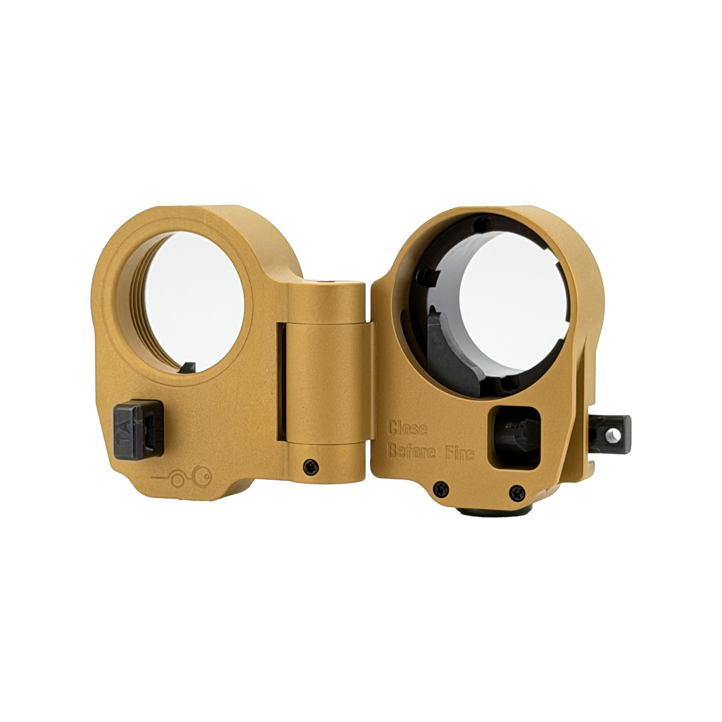 Totem Arms f1 AR Folding Stock Adapter For AR9/10/15,Matte Golden,Engraved Logo and Trademark,9.6oz,5-Axis CNC Machined,Steel Version. - Image 13
