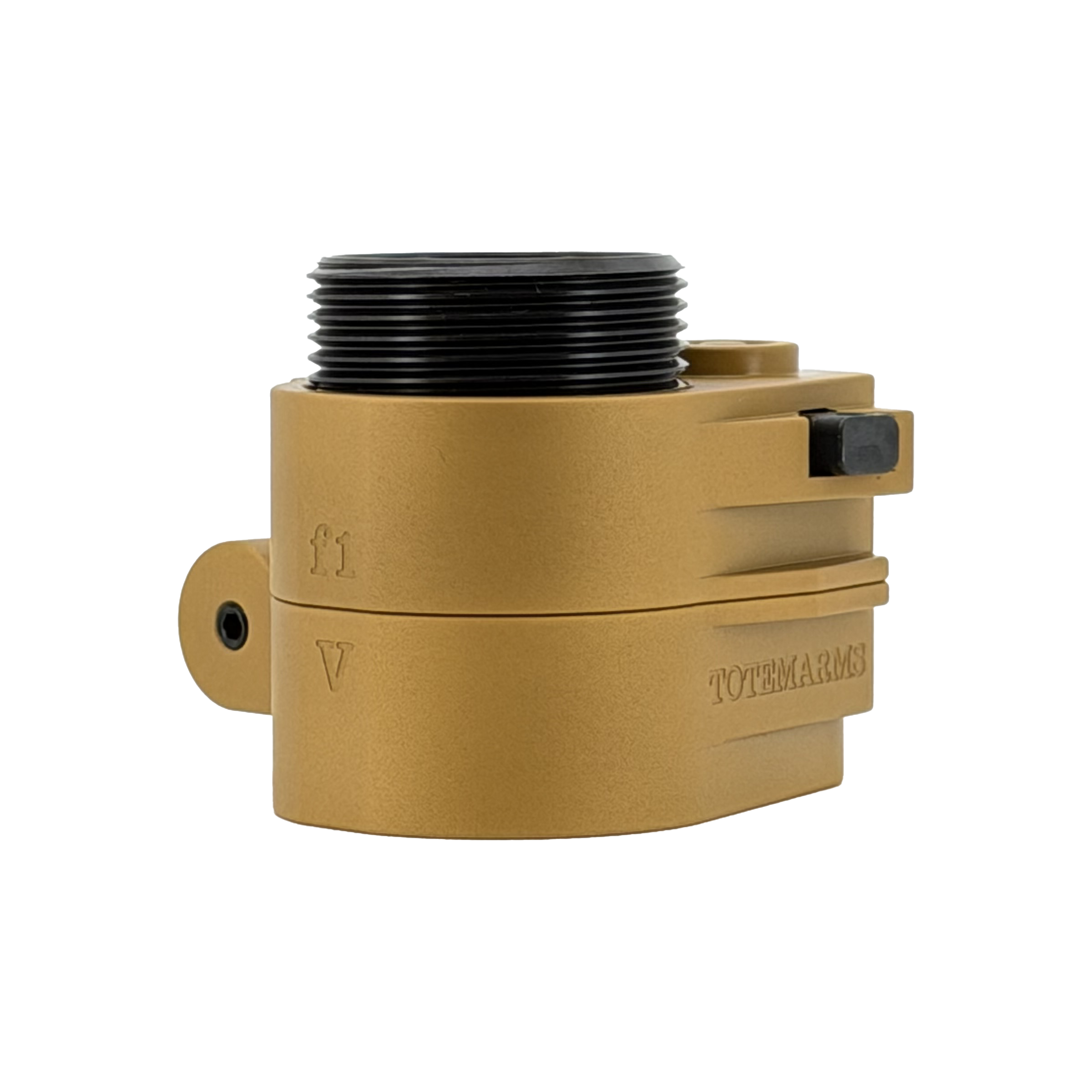 Totem Arms f1 AR Folding Stock Adapter For AR9/10/15,Matte Golden,Engraved Logo and Trademark,9.6oz,5-Axis CNC Machined,Steel Version. - Image 19