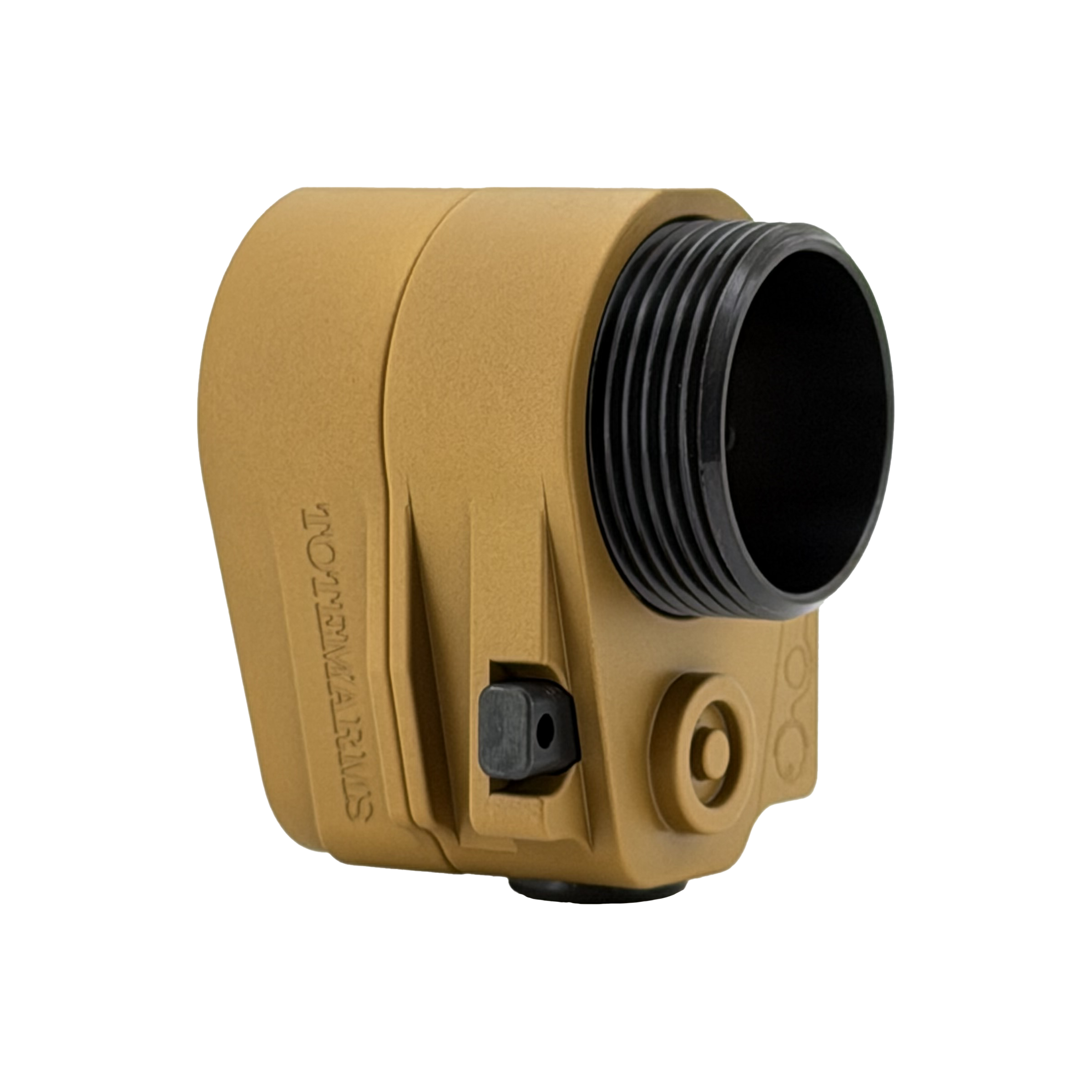 Totem Arms f1 AR Folding Stock Adapter For AR9/10/15,Matte Golden,Engraved Logo and Trademark,9.6oz,5-Axis CNC Machined,Steel Version. - Image 4